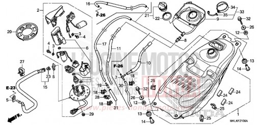 RESERVOIR A CARBURANT/POMPE A CARBURANT NC750SAK de 2019